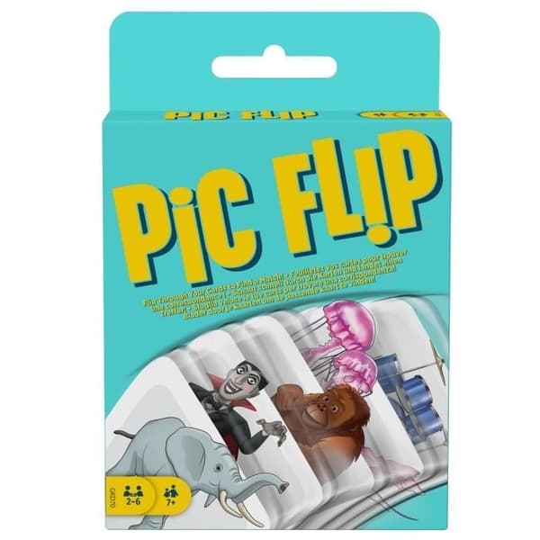 Kortspel - Mattel Games - Pic Flip - Association och hastighet - Bildkort - 2 till 6 spelare - Från 7 år
