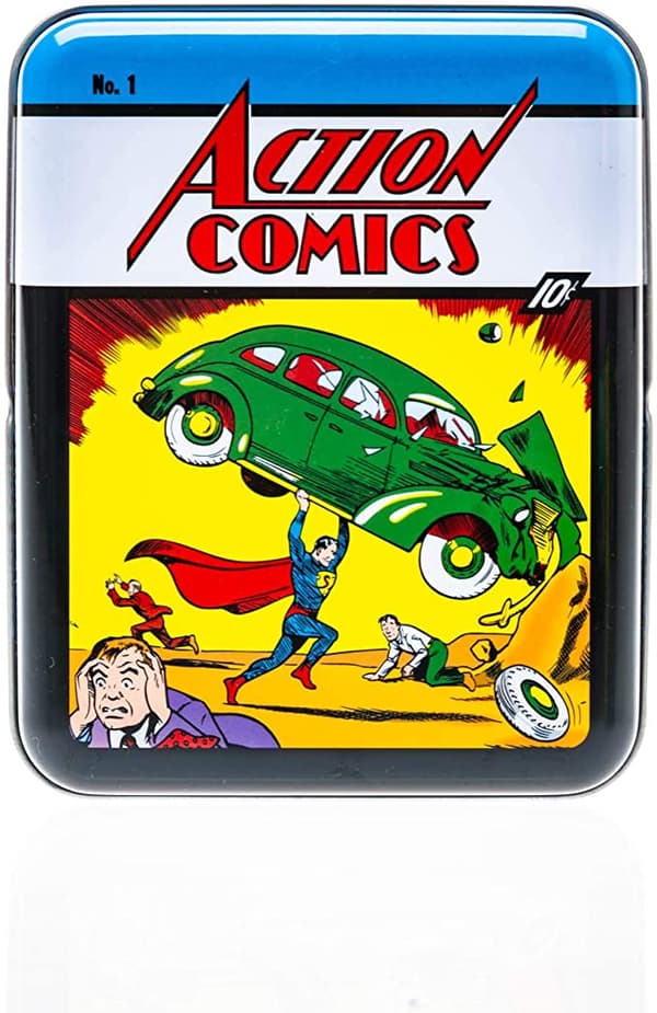 DC Comics - Action Comics #1 - Spelkort i en metallbox