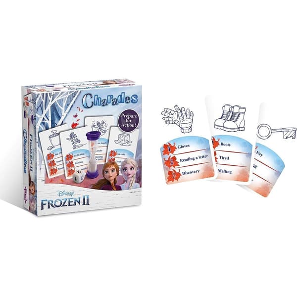 Frozen II Charades Card Game Blue/Red/White One Size