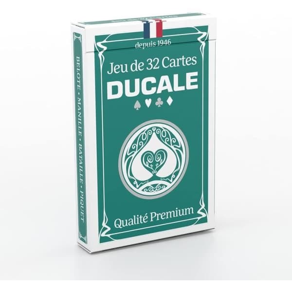 Ducale Origine - Kortlek med 32 kort - Belote - Tillverkad i Frankrike
