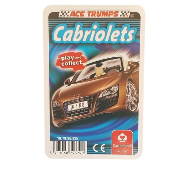 Ace Trumps Cabriolets Playing Card Deck Multicoloured One Size