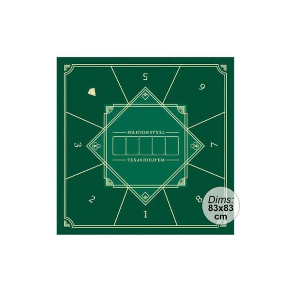 Fyrkantig pokermatta 83x83cm - Grön - DF SPORTS - B195 - Barn - Blandat