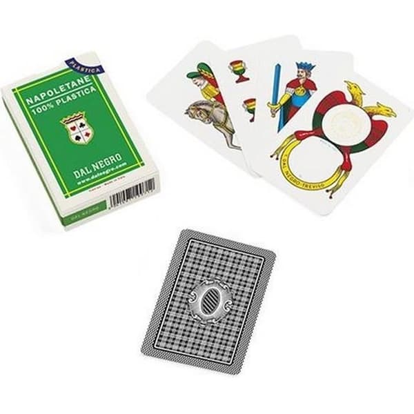 DAL NEGRO - Scopa &amp; Briscola Game, 40 Napoletane-kort N.81 100 % plastpappfodral