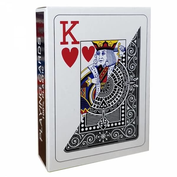 Modiano "TEXAS POKER HOLD EM" - Däck med 55 100% plastkort - pokerformat - 2 jumboindex Svart