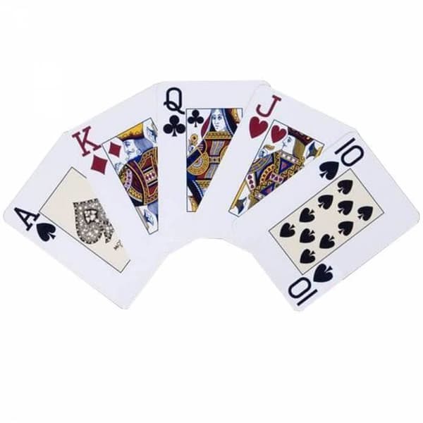 Modiano "TEXAS POKER HOLD EM" - Däck med 55 100% plastkort - pokerformat - 2 jumboindex Svart