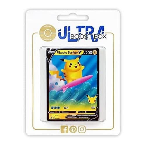 Pokémon-kort på franska - MY-BOOSTER - Pikachu Surfeurs V 8/25 - Ultraboost X Svärd och Sköld - Firande