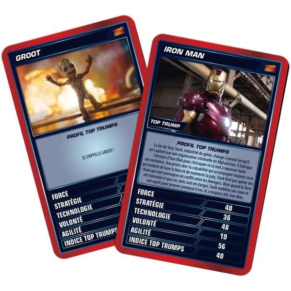 Top Trumps Cinematic Universe kortspel - MARVEL - Vinnande drag - 30 kort - 10 min