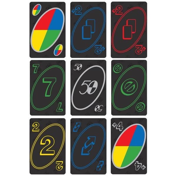 Uno Premium 50-årsjubileumskortspel - Mattel-spel - 2 till 10 spelare - från 7 år och uppåt