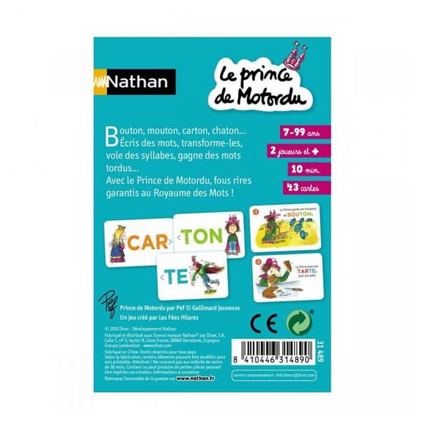 Kortspel - NATHAN - The Prince of Motordu - För barn från 7 år och uppåt - Grönt