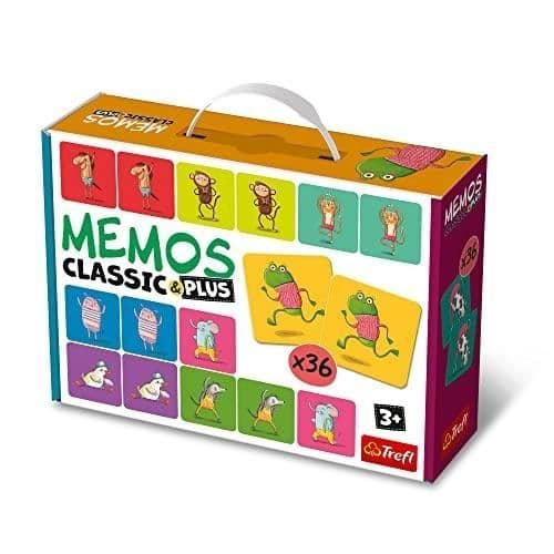 TREFL Memory Game - Memos Maxi Classic ET Plus Rörelse och ljud - Färgglatt - Barn - Blandat