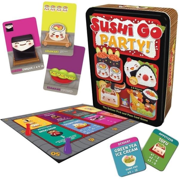 Brädspel - ASMODEE - Sushi Go Party! - Svart/Gul/Vit/Röd - 20 min - 2 spelare eller fler