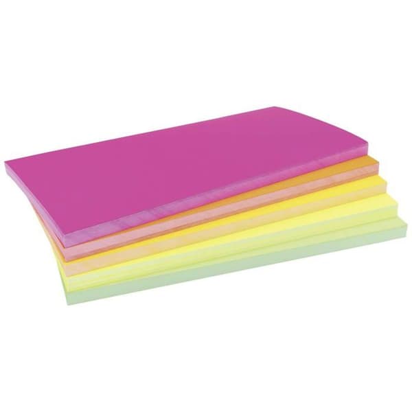 Magnetoplan Neon modereringskort sorterat efter färg, rektangulärt neon 200 mm x 100 mm 250 st.