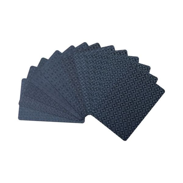 Lot med 3 spel med 54 "vattentäta" kort 8 cm svart