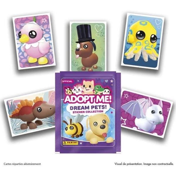 Startpaket - PANINI - Adoptera mig! Roblox - Album + 2 ärmar - 1 kort i begränsad upplaga - 10 klistermärken