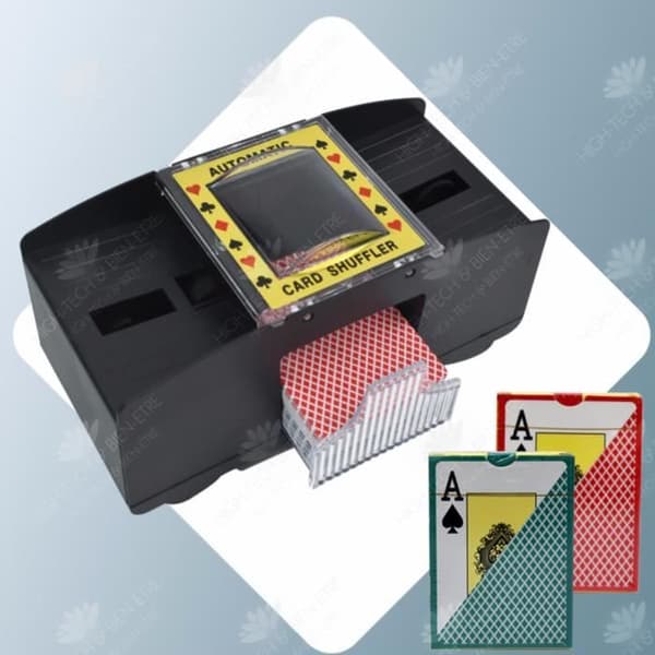 HTBE® Automatic Shuffler Poker Brädspel Poker Spelkort Plast Poker Shuffler 2 par staplar