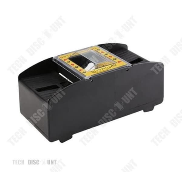 Tech Discount Automatic Card Shuffler - Svart - För kortspel - Kompakt och praktisk