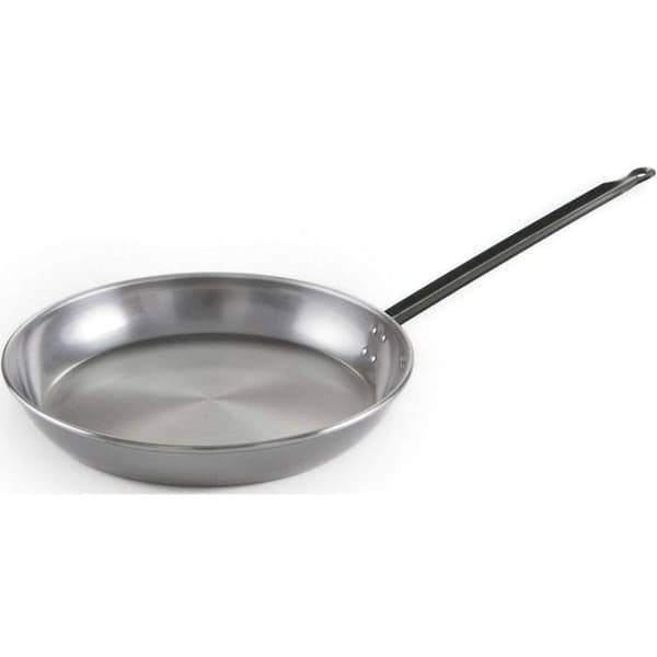 Garcima 88136 Heavy Duty Polerat stål Lätt Stekpanna med ett handtag, 36 CM, Borstad, Silver