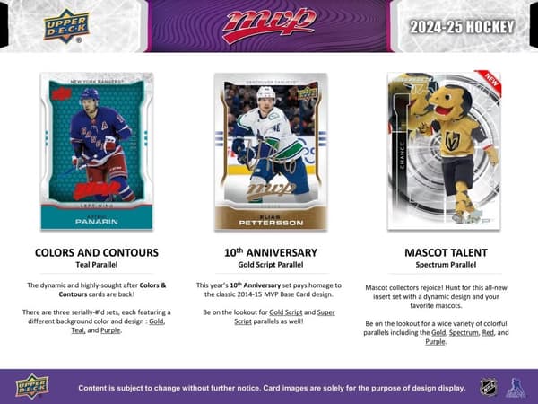Upper Deck MVP 2024-25 NHL Trading Cards