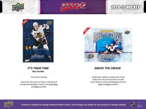 Upper Deck MVP 2024-25 NHL Trading Cards