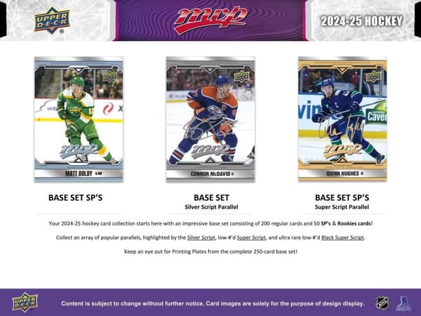 Upper Deck MVP 2024-25 NHL Hockey Koko laatikko 20 pakkausta