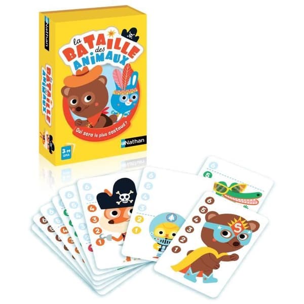 Kortspel - NATHAN - Slaget om djuren - Roliga djur - från 3 år och uppåt