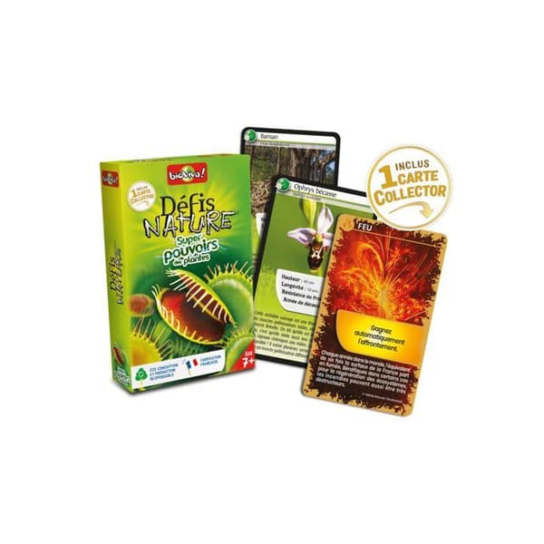 Bioviva Card Game - Nature Challenges Super Powers of Plants för barn från 7 år och uppåt