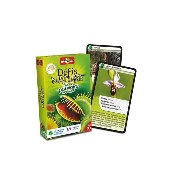 Bioviva Card Game - Nature Challenges Super Powers of Plants för barn från 7 år och uppåt
