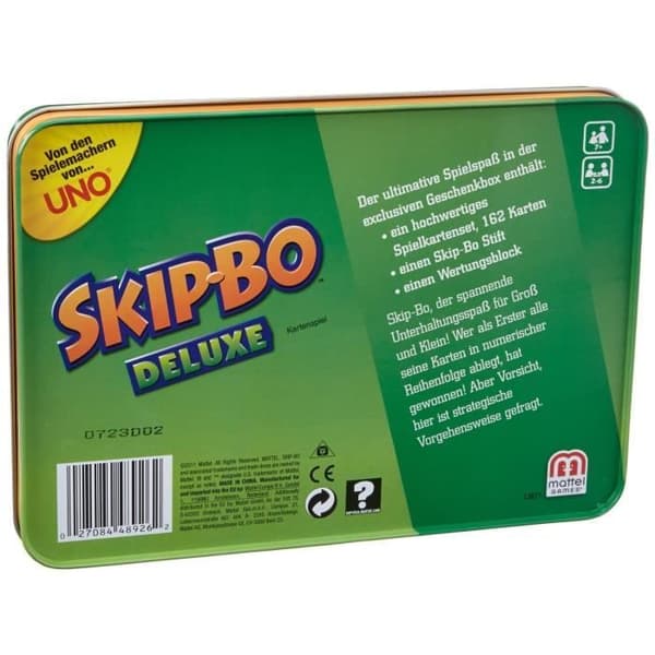 Brädspel - MATTEL - SKIP BO Deluxe - Blandat - Grönt - Från 7 år