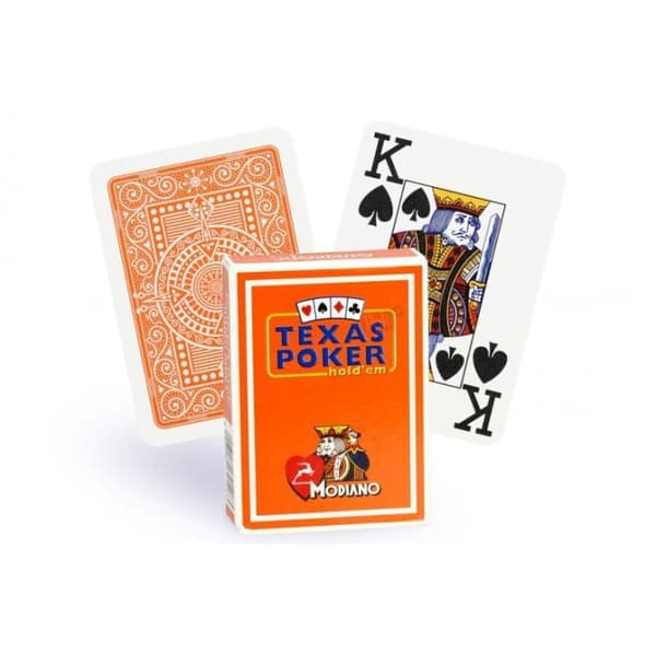 Modiano 100% plast Texas Poker kortspel - Orange