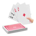 Miniatyrbild 1 av 6: Relaxdays Jumbo Pokerkort 54 Vattentäta XXL Plast Spelkort Flerfärgade 18 x 13 cm 10023627