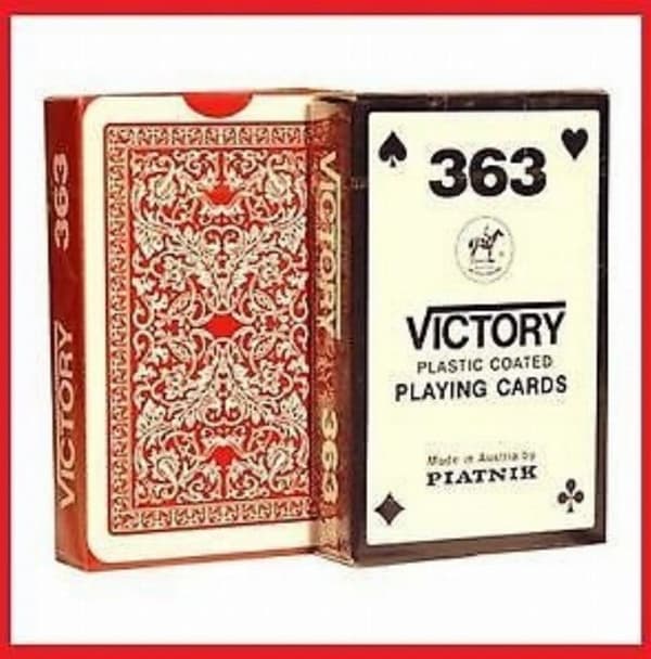 Spelkort - spelkorthållare - Piatnik spelkort förvaringsbok - 1313 - Victory