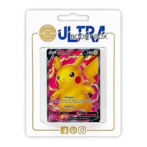 Pokémon kort - MY-BOOSTER - PIKACHU V 170-185 FULL ART - ULTRABOOST X SVENSKA OCH SKYDDA 4 SPÄNNING E