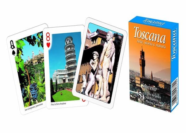 Spelkort - kortfodral - Modiano kortsamling - 304379 - Poker Toscana Blå