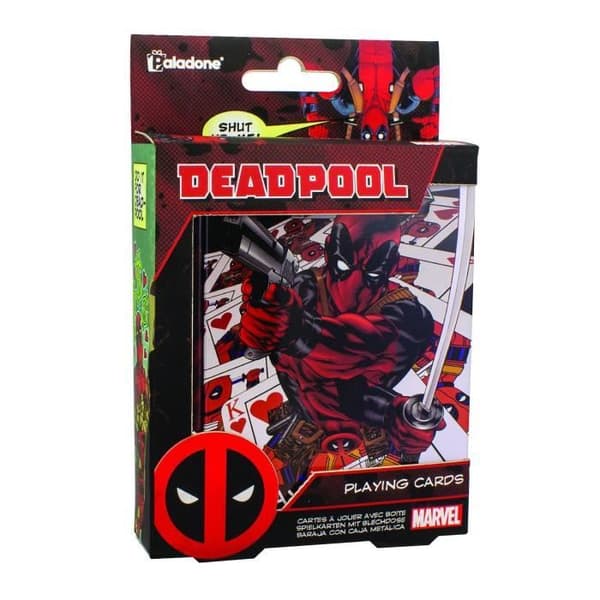 Kortspel - Marvel Deadpool - Röd - Närbild - Kartong-Metal - 2 eller fler spelare