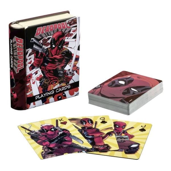 Kortspel - Marvel Deadpool - Röd - Närbild - Kartong-Metal - 2 eller fler spelare