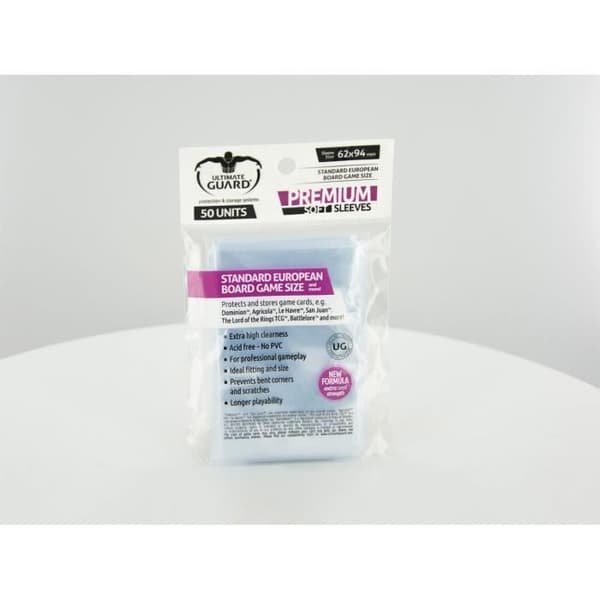 Premiumsleeves för europeiska brädspel - Ultimate Guard - Paket med 50