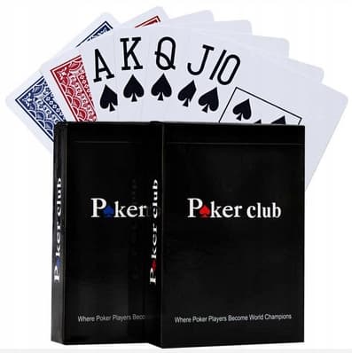 2X SPILLEKORT 100% plastik pokersæt poker