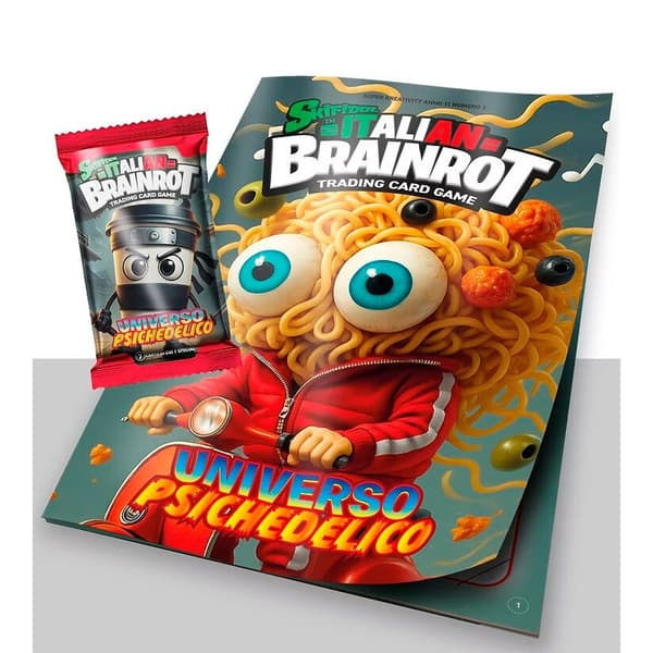 Italian Skifidol Italian Brainrot Universo Psichedelico Album + Pack of 7 collectible cards