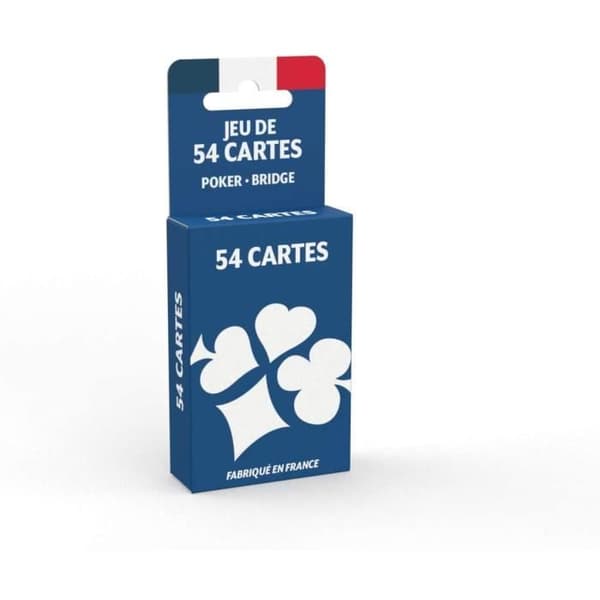 Game of 54 Cards - Made in France - Pokerspel, President, Palmito, 8 American, säljs individuellt i slumpmässig färg