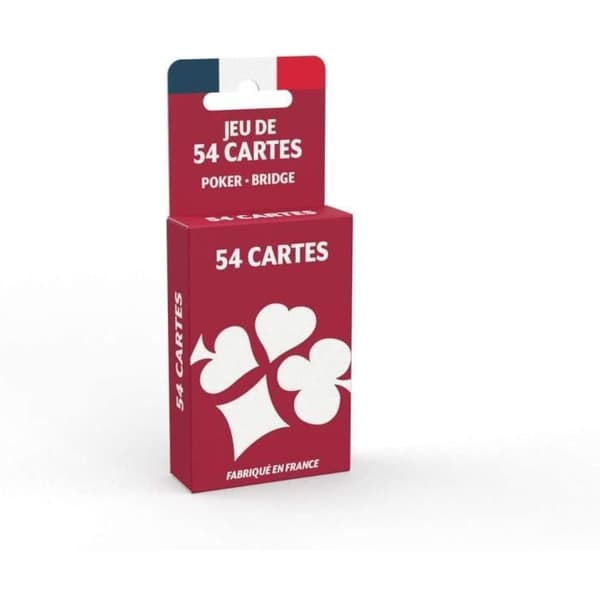 Game of 54 Cards - Made in France - Pokerspel, President, Palmito, 8 American, säljs individuellt i slumpmässig färg
