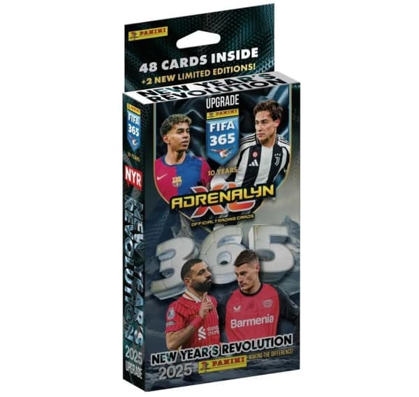 Panini fodboldkort FIFA 365 Adrenalyn XL 2025 Upgrade New Years Revolution