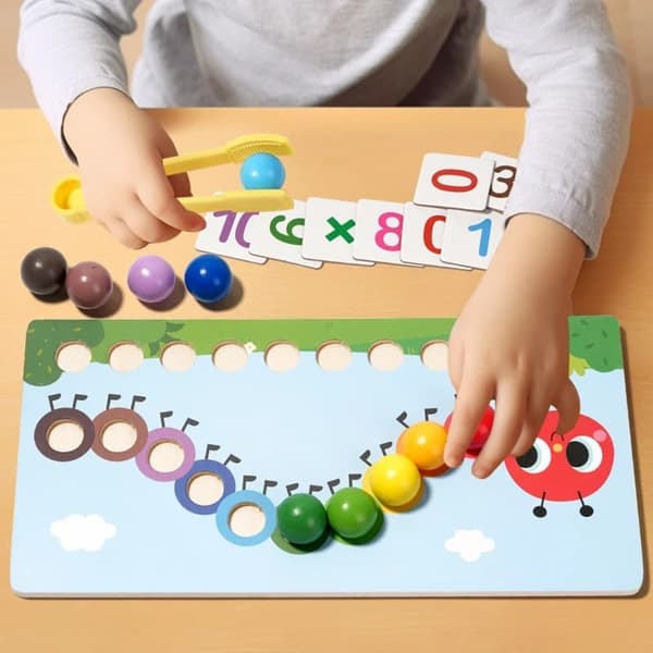 OBOSOE Clip Helmet Lelut Värien lajittelu Montessori Lelu Koulutus Lelut Esikoulun oppimislelut Lahjat Taitolelu Esikoululaisille