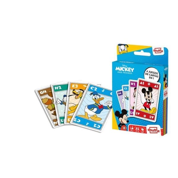 Shuffle Fun Mickey Friends 4 i 1 kortspel - DISNEY - ES - 108639792