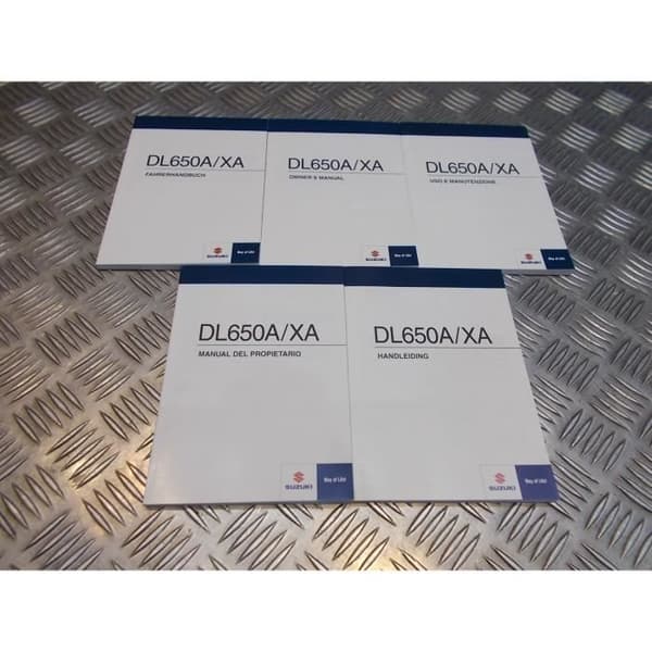 lot 5 förarhandbok ägare ombord motorcykel underhållsmanual suzuki dl 650 v strom vstrom v-strom- USED