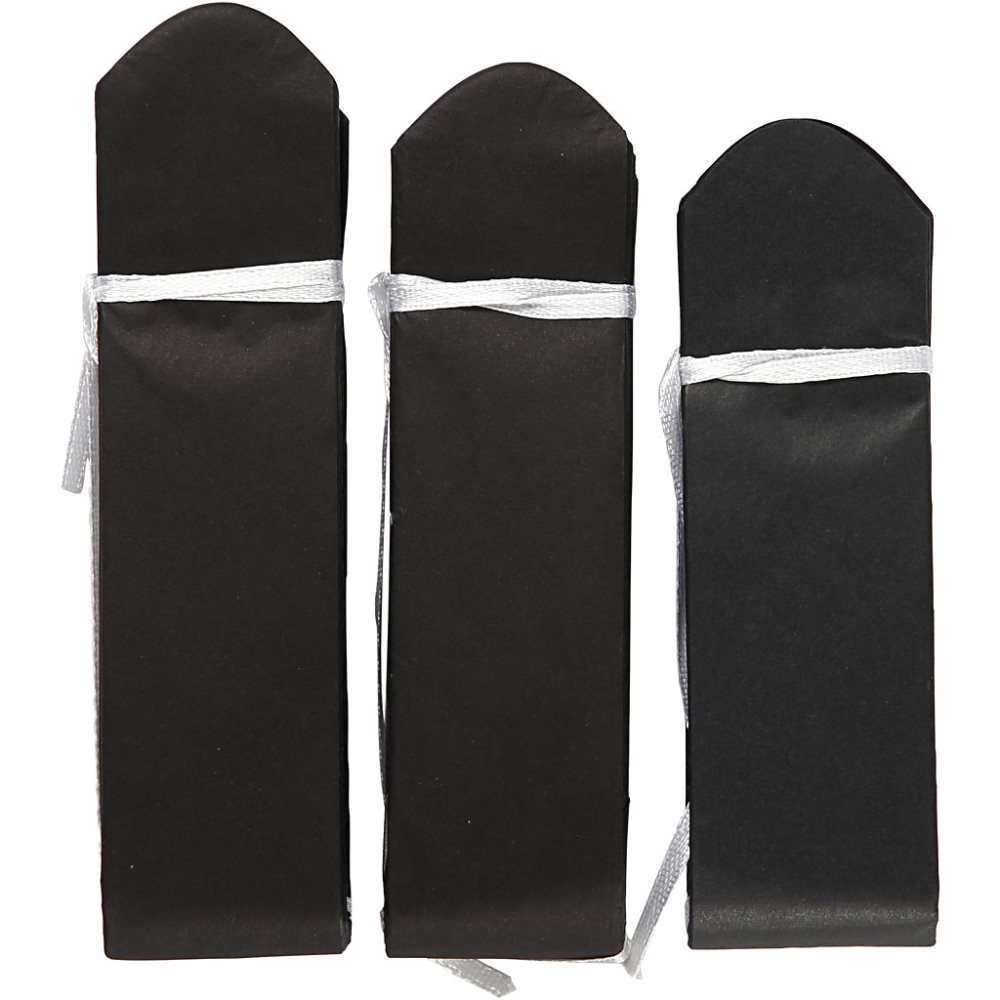 Papperspompomer, svart, Dia. 20+24+30 cm, 16 g, 3 st./ 1 förp.