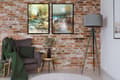 Miniatyrbild 2 av 3: TAVELPOSTERS I RAM 33x43cm Diptyk Set med 2 målningar Landskap Höst P1700