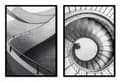 Miniatyrbild 1 av 3: TAVELPOSTERS I RAM 53x73cm Diptyk Set med 2 tavlor Spiraltrappa P1717