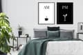 Miniatyrbild 3 av 3: INRAMAD TABLETT 33x43cm Diptych Set med 2 tavlor Kaffedryck Minimalism P1191