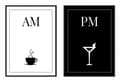Miniatyrbild 1 av 3: INRAMAD TABLETT 33x43cm Diptych Set med 2 tavlor Kaffedryck Minimalism P1191