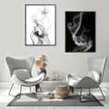 Miniatyrbillede 2 af 3: BILLEDPOSTERE I RAMME 53x73cm Diptych Sæt med 2 billeder Abstraktion B&B P982